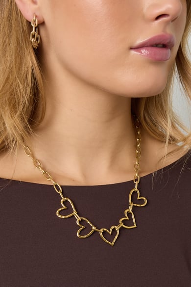 Stainless Steel Chain Necklaces Heart Casual Daily Simple Series Women's jewelry h5 Picture3